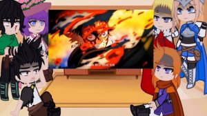 Black Clover React To Demon Slayer // Gacha React