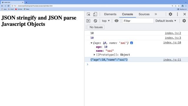JSON stringify and parse method of an Object | Part-14 | Javascript Objects