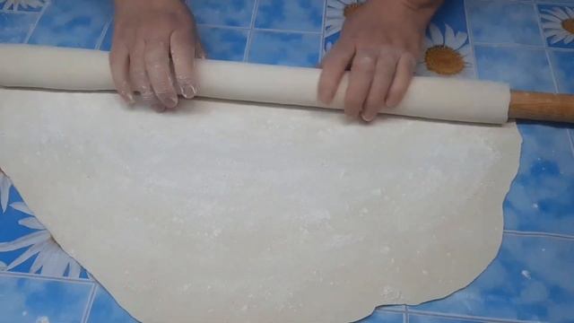 Настоящая хрустящая узбекская самса из слоеного теста, Простой рецепт слоеного теста для самсы