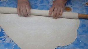 Настоящая хрустящая узбекская самса из слоеного теста, Простой рецепт слоеного теста для самсы