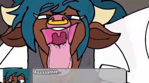 cow professor vore animation
