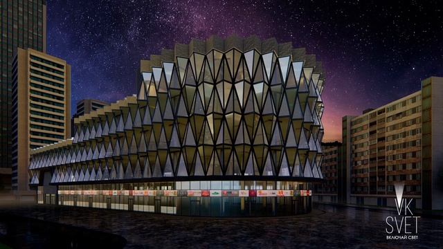 Архитектурно-художественное освещение ТЦ Грани Новосибирск смотреть онлайн