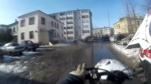 Стант на racer lupus  Учусь стантить на скутере