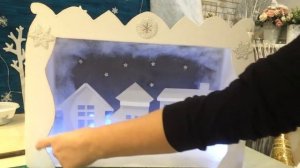 Новогодняя композиция в коробке! Декор из пенопласта!