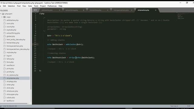 stripslashes function in php by web corner смотреть онлайн