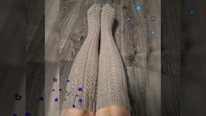 Гольфы вязаные ажурные