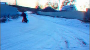 Адский дрифт зимой на скутере