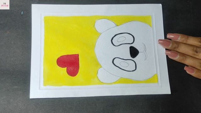 Cute Panda Drawing ?❤️ || How To Draw At Home For Beginners || Panda With Heart ||