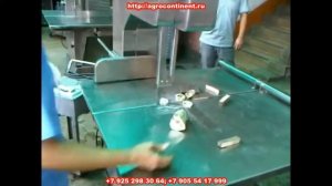 Ленточная настольная циркулярка, легко режет кости