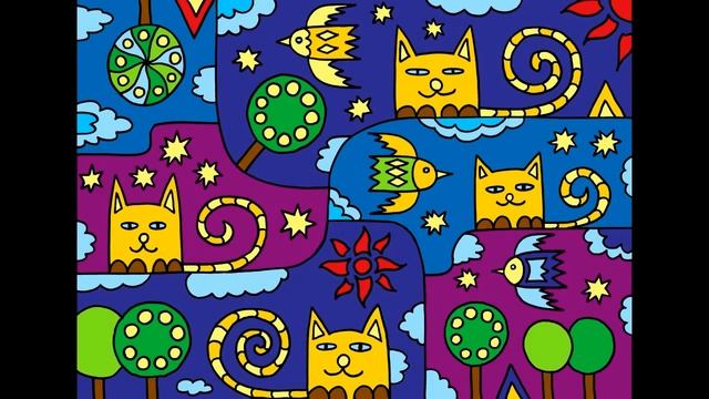 Раскраски котов. Позитивное рисование для взрослых и детей