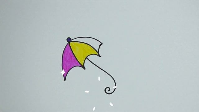Bolalar uchun soyabon rasm chizish Draw an umbrella for kids Рисование зонт для детей смотреть онлайн