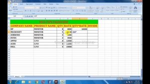 How to use multiply formula in excel ?/ how to use divide formula in excel ?//"multiply and divide"