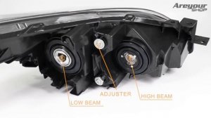 2010-2013 Mazda 3 Black Housing Clear Side Headlights/Lamp Assembly Generic