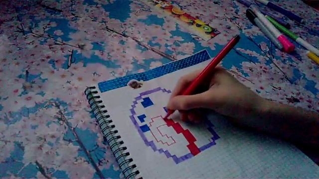 Как нарисовать улитку ГЭРИ по клеточкам/Видеоурок 2/Yulya Meow смотреть онлайн