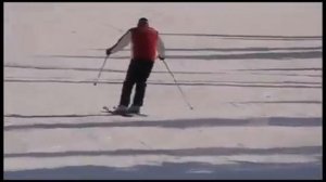 Базовый поворот на параллельных лыжах, большой радиус