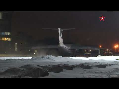 Минобороны РФ показало ночной вылет Ил-76 с техникой ВДВ в Казахстан с аэродрома Чкаловский