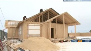 В Якутии по новой технологии строят дома из дерева даже в самые лютые морозы