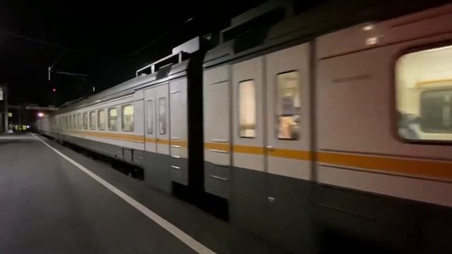 Электропоезд ЭД4М-0445 Фирменный экспресс ЦППК сообщением Москва-Рязань-1 прибывает на ст. Рязань-1 смотреть онлайн