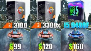 Ryzen 3 3100 vs Ryzen 3 3300X vs i5 9400F Test in 9 Games