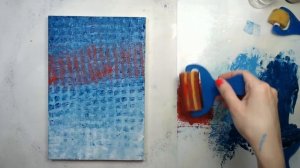 7. Создаем фон поролоновыми валиками