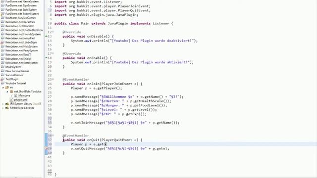 Bukkit/Spigot Programmieren ✦ Erste Events für unser Plugin [ShortByte] смотреть онлайн
