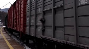 Поезда зимой на Транссибе. Перегон Зыково-Сорокино Красноярской железной дороги. Февраль 2023 года.