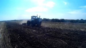 Т-150К Обработка почвы (дискование).
