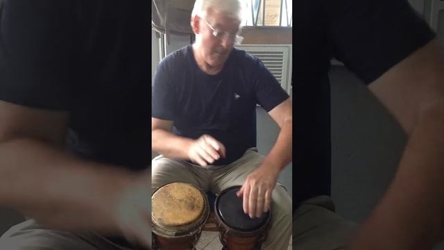 Bongos learning how to play in Santiago de Cuba