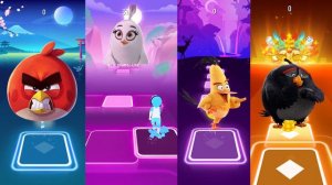 Red Angry Birds VS Stella Angry Birds  Chuck Angry Birds Vs  Bomb Angry Birds | Tiles Hop EDM Rush