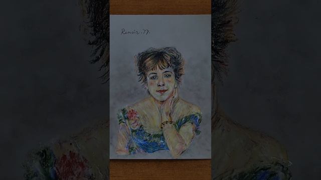 drawing of Renoir's Jeanne Samary