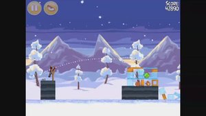 Angry Birds Seasons - Wreck The Halls Level 1-4 Walkthrough 3 Stars