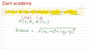 Find the distance between two points (2,3)and(4,1)//