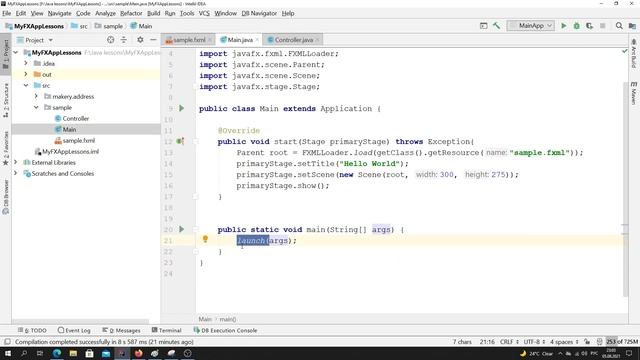 Java - урок 60.1 (Основы JavaFX) смотреть онлайн
