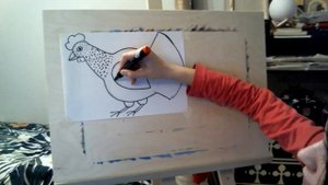 Рисуем с детьми курочку (дети 3-4 лет)