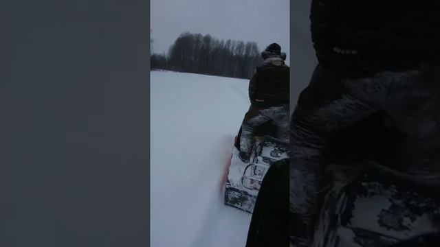 Снегоход.Буран. с новым двигателем.