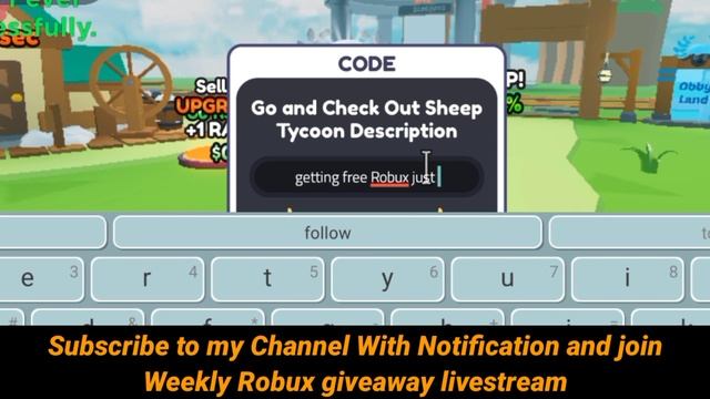 [UPDATE 1] ALL NEW WORKING SECRET *CODES* FOR ROBLOX SHEEP TYCOON IN OCTOBER 2022!! смотреть онлайн
