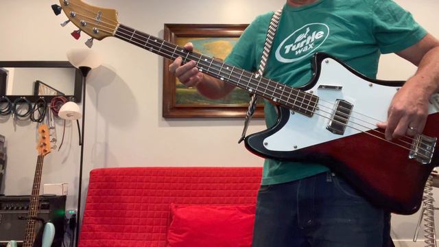 1966 Guyatone Lafayette Bass Redburst MIJ Japan Crazy Headstock Non Reverse Firebird / Jetstar Copy смотреть онлайн