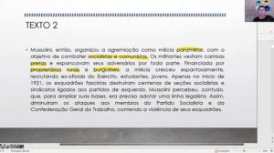 PET 3 HISTÓRIA - 1 SEMANA - 3º ANO Médio : O FASCISMO E NAZISMO