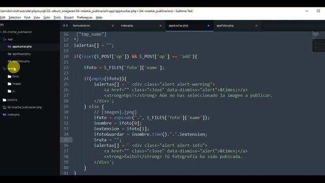 04.- Álbum de fotografías en PHP y MySQLi — Insertar publicaciones смотреть онлайн