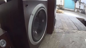 Обзор акустики/ Саб - sound pro sub10  120W. И Колонки - defender hollywood-90 180W (в гараже)