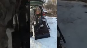 Выгрузка мотобуксировщика