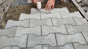 Укладка тротуарной плитки Катушка.