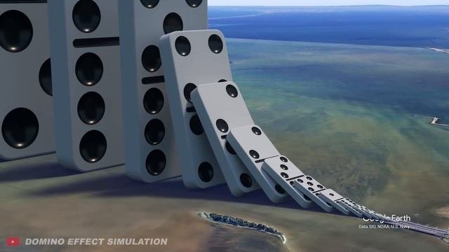 Domino Effect - The Largest Domino Simulation On Real Footage V5