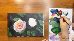 Painting Tutorial : How to Paint White Roses