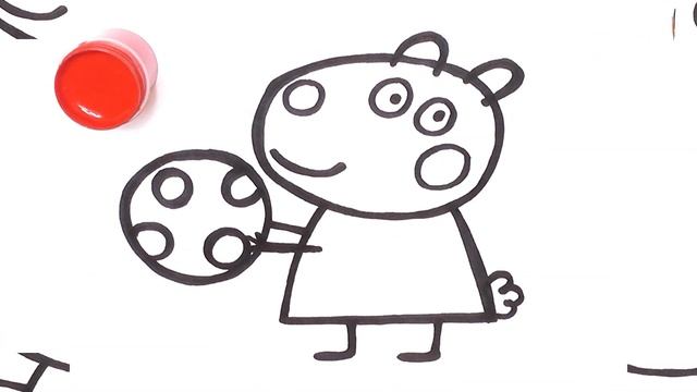 Раскраска для детей ОВЕЧКА СЬЮЗИ из мультика СВИНКА ПЕППА, Раскраски Малышам. смотреть онлайн