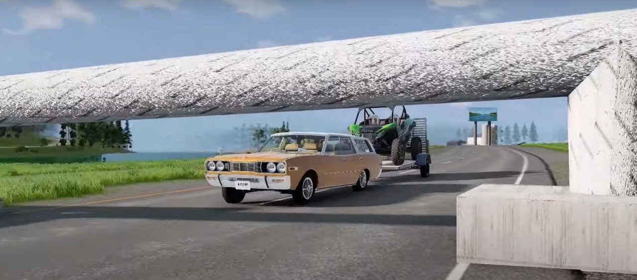 Автомобили против низких труб BeamNG Drive смотреть онлайн