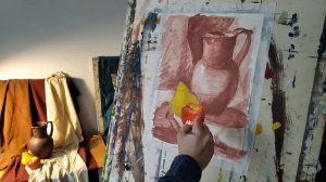 “Живопись”. Тема: “Этюд натюрморта в теплой цветовой гамме часть 2”