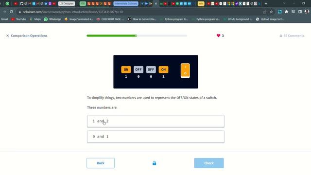 31 Comparison Operations | Introduction to Python | Sololearn