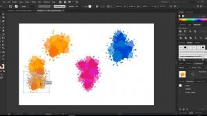 Watercolor Ink stain design in Adobe illustrator CC Tutorial