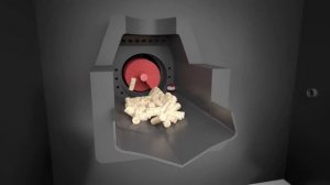 Работа лотковой пеллетной горелки Metal-Fach BIO